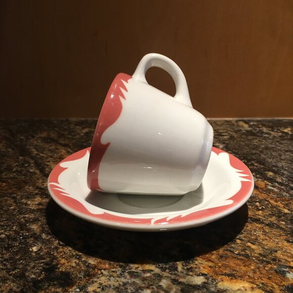 MCM J. E Heath England Restaurant Coral Wave Scroll Cup and Saucer Set #1 - Picture 4 of 15